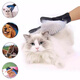 Lubo Pet Cat and Dog Rubber Gloves Comb and Hair Removal Brush for Cleaning, Bathing and Massage to Remove Floating Hair and Anti-Scratch and Bite Cat Gloves (Right Hand) Blue