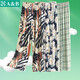 AB underwear pajamas thin printed home casual loose wide-leg pants for women can wear home pants H848 ink painting XL