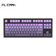 Belly Spirit MK870pro 87 Taste Obsidian Blackberry Side Mechanische Tastatur Drei-Mode-Obsidian Bluetooth Kabel verdrahtet Bluetooth Customized Computer Game Office Drei-Mode-Obsidian-Purple Qi Donglai Ktt Tea Roller