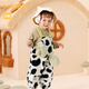 Balabala Children's Suit Boys Winter Clothes Girls Cotton Clothes Baby Overalls Two-piece Set Plus Velvet White Black - Dalmatian Style - 00319 100