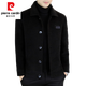 Pierre Cardin (pierre cardin) men's woolen jacket spring and autumn thickened tops young and middle-aged high-end lapel casual woolen jackets autumn and winter 8299 Khaki thickened velvet 3XL 155Jin Jin is equal to about 0.5 kg