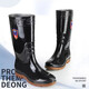 
39-50 Large size rain boots Medium-high tube rain boots wear-resistant and non-slip kitchen construction site car washing and widening waterproof shoes men 838 High tube extra large size [no cotton] standard size 39