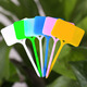 Gardening label plastic ground waterproof plug-in succulent plant T-type 1-type hanging tag flower potted small succulent label 3 colors 30 pieces