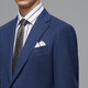 Blue Leopard (LAMPO) Wool Autumn and Winter Suit Men's Flannel Medium Blue Suit Top Premium Medium Blue 48 (175/96) R
