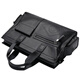 South men's briefcase genuine leather men's bag cowhide high-end business casual simple handbag men's large-capacity official bag style two black large bag 15.6 inches