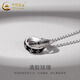 CHINA GOLD Knight's Ring Necklace Sterling Silver Men's Trendy Design New Valentine's Day Birthday Gift for Boyfriend and Husband Select Knight's Ring Necklace-s925 Brand Gift Box