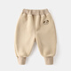 Dudujia Children's Clothing Baby Pants Autumn and Winter Children's Baby Large PP Pants Boys Cotton Pants Girls Plus Velvet Pants Winter Clothes Beige 90