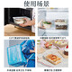 Shenfu disposable lunch box rectangular packaging box food-grade lunch box take-out fresh-keeping bowl thickened compartment fast food box with lid 1000ml square transparent 50 sets