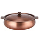 Longshun copper art copper hot pot basin thickened pure copper household induction cooker hot pot pure copper flat bottom donkey hide gelatin copper pot 30cm copper ear clear soup style (recommended for 6-8 people) 30cm