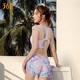 361 women's swimsuit three-piece large size swimsuit, sun protection, conservative, flesh-covering, slimming, hot spring beach swimsuit, breathable and quick-drying
