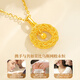 Chinese Gold Möbius Ring Gold Necklace for Women 18K Gold Pendant Birthday Gift for Girlfriend Mom Wife for Marriage 18K Gold Pendant Free S925 Chain