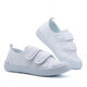 Corey Fran Kindergarten Baby White Shoes Children's Men's and Women's Solid Color Student Canvas Shoes Children's Sports Cloth Shoes Indoor White Ball A02 Pure Canvas Size 29 (Inner Length Approximately 19cm)