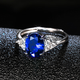 DL 1998 Fat Donglai same style tanzanite ring sapphire 925 silver inlaid carat tanzanite color No. 9