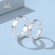 Aido diamond platinum ring for couples, fashionable pt950 platinum honeycomb pair ring for men and women, live ring, female model, weight 3.5-3.7g + free engraving