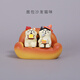 Yunya couple's warm little ornaments, cute cat desktop decoration, anniversary gift for boyfriend and girlfriend, housewarming gift, bread sofa + cake cat + toast cat