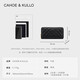 CAHOE KULLO official cowhide wallet women's long new style 2025 clutch bag women's card bag multi-card slot coin purse wallet black-CK women's bag birthday gift for girlfriend