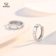 Aido Diamond Platinum Earrings for Women Fashionable pt950 Platinum Round Small Clear Earrings Gift for Wife Weight 3.3-3.5 Grams + Delivery Certificate