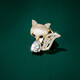Qlady fox anti-exposure buckle cute corsage brooch high-end women's design sense niche pin fixed clothes birthday gift