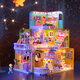 
2024 new girl series house villa building blocks compatible with Lego Princess Castle girls puzzle assembly Double floor-Wangwang Apartment 1048 pellets