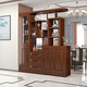 Benbei Chinese solid wood partition cabinet wine cabinet modern living room entrance cabinet shoe cabinet room hall cabinet entrance screen double-sided storage cabinet length 120 width 40 height 200cm meter partition 826# imported rubber wood walnut color home installation