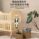 Youlebo solid wood crib, all solid wood, no paint, no formaldehyde, spliced large bed, mobile newborn baby bed, cradle, rocking bed, animal paradise 5-piece set + mosquito net + diaper care table