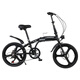 DOMNT aluminum alloy folding bicycle for adult male and female middle school students, ultra-light and portable mini small wheel leisure bicycle, matte black + one-piece wheel + aluminum alloy frame