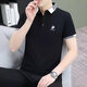 
New summer short-sleeved T-shirt for men's lapel polo shirt business ice-sensing half-sleeved body 2023QY722 white 2024 M