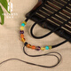 Ouchini Beeswax Water Drop Pendant with Chain Amber Necklace Beeswax Chain Lanyard Small Accessories Duobao Accessories Does Not Come with Certificate Style 3 Blood Amber + Gold Amber, Rainbow Chain Style