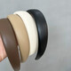 Korean version of the same retro soft leather sponge headband to increase the top of the head and temperament for going out, women's black