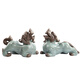 Zhenfan Pixiu ornaments, a pair of ceramic Ge Kiln Pixiu Piqiu home living room shop decoration office home decoration Ge Kiln Feitian Pixiu (pair)