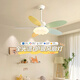 Beacon Full Spectrum Fan Light Sala de estar Nordic Comedor de calabaza Luz de techo de calabaza Simple Moderno Master Bedroom Light Candelier Integrated Spectrum 42-674A Hoja de color blanco + control remoto