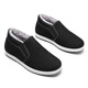Strong velvet warm winter men's cotton shoes corduroy style cold-proof flat casual men's shoes classic cotton shoes black 40