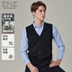 Emz Ordos [léger et chaleureux] Automne d'automne Business des hommes et chair de cardigan à col en v-à col.