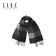 ELLE gift box 100% wool plaid scarf for men autumn and winter warm business versatile Christmas gift birthday