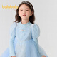 Balabala Girls Dress Mesh Princess Skirt Autumn and Winter Elsa IP