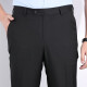 Red bean trousers men's business casual simple fashionable back pocket embroidered men's trousers S5 black 34