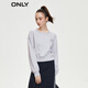 ONLY秋冬时尚休闲宽松落肩短款长袖短款卫衣女|12349S002 G11 浅灰花色 S 160/80A