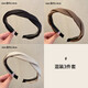 Qiji rabbit high skull headband women's face wash headband wide edge toothed hairpin hairpin headdress simple hair bundle khaki