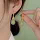 Ancient Hetian Jade Earrings for Women 2025 New Silver Earrings Birthday Gifts for Women Light Luxury Niche High-end and Practical White Jade Water Drops Hetian Jade Silver Earrings-Gift Box