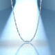 Saturday Fu PT950 Yuanbao chain clavicle chain beloved platinum necklace men and women PT050889 about 3.6g42cm