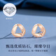 Huaying (HUAYING) light luxury one-week earrings for girls diamond one-week earrings set anniversary birthday gift for girlfriend and wife 7 pairs of diamond earrings * 999 pure silver * double-layer jewelry box