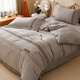 Mercury series home textiles Class A pure cotton thickened four-piece set 100 cotton brushed houndstooth embroidered quilt cover high-end bedding Hot style Class A pure cotton thickened/houndstooth-khaki gray 1.8 bed style four-piece set-quilt cover 200x230
