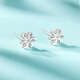 Liuguifu Jewelry Platinum Earrings for Women PT950 Flower Platinum Ear Stick Earrings Birthday Gift 0.70g JD shipped by Beijing Express