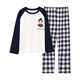 Chiutse Pajamas Spring y Autumn Spring y Autumn Cotton Pure Storeved Student Lindo Versión coreana para la ropa para el hogar de otoño e invierno al aire libre Set gris skm6227 2xl (recomendado 130-145 Jin [Jin equivale a 0.5 kg])