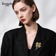 Eternelle French eternal flower brooch high-end 2025 new niche light luxury temperament corsage accessories colorful green