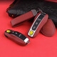 Bordeaux red leather Porsche key cover Cayenne Macan911 Panamera 718/taycan car key cover A style Bordeaux red ABS material single shell