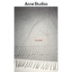Acne Studios gift solid color fringed wool warm scarf shawl outer light heather gray