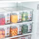 Home KATEI STORY Japan imported refrigerator storage box crisper food grade plastic storage box frozen kitchen fruit organizer box with handle * 4.7L