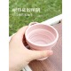 NSYCA foldable water cup silicone outdoor travel mouthwash cup retractable travel portable camping solid color compression cup 180ml hanging buckle girl powder: cup lid/hanging buckle