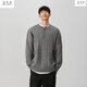 Wu Quanwan dark gray henley collar twist sweater men's autumn and winter cleanfit inner sweater men's autumn top navy blue l